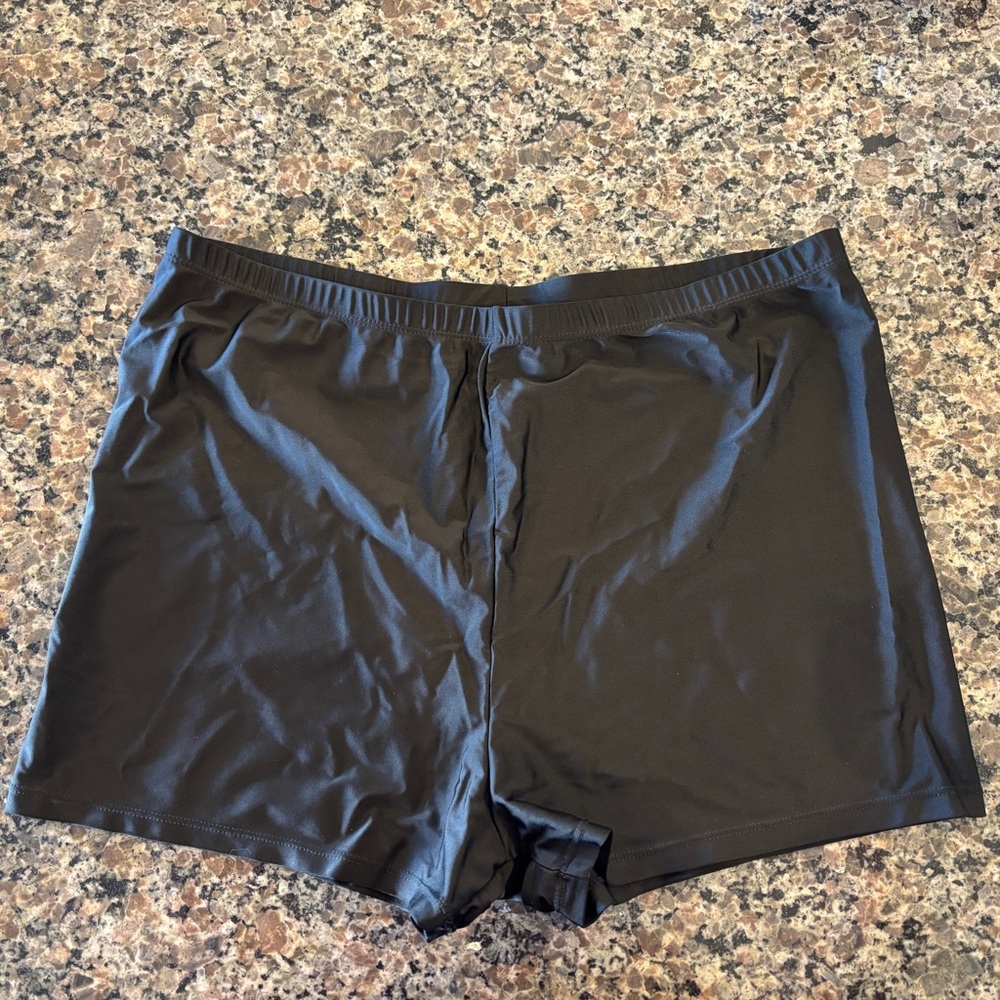 Women’s black swim shorts
